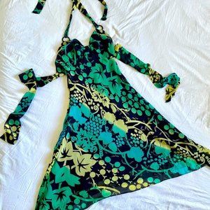 Ted Baker Dress with neck and back ties UK 2